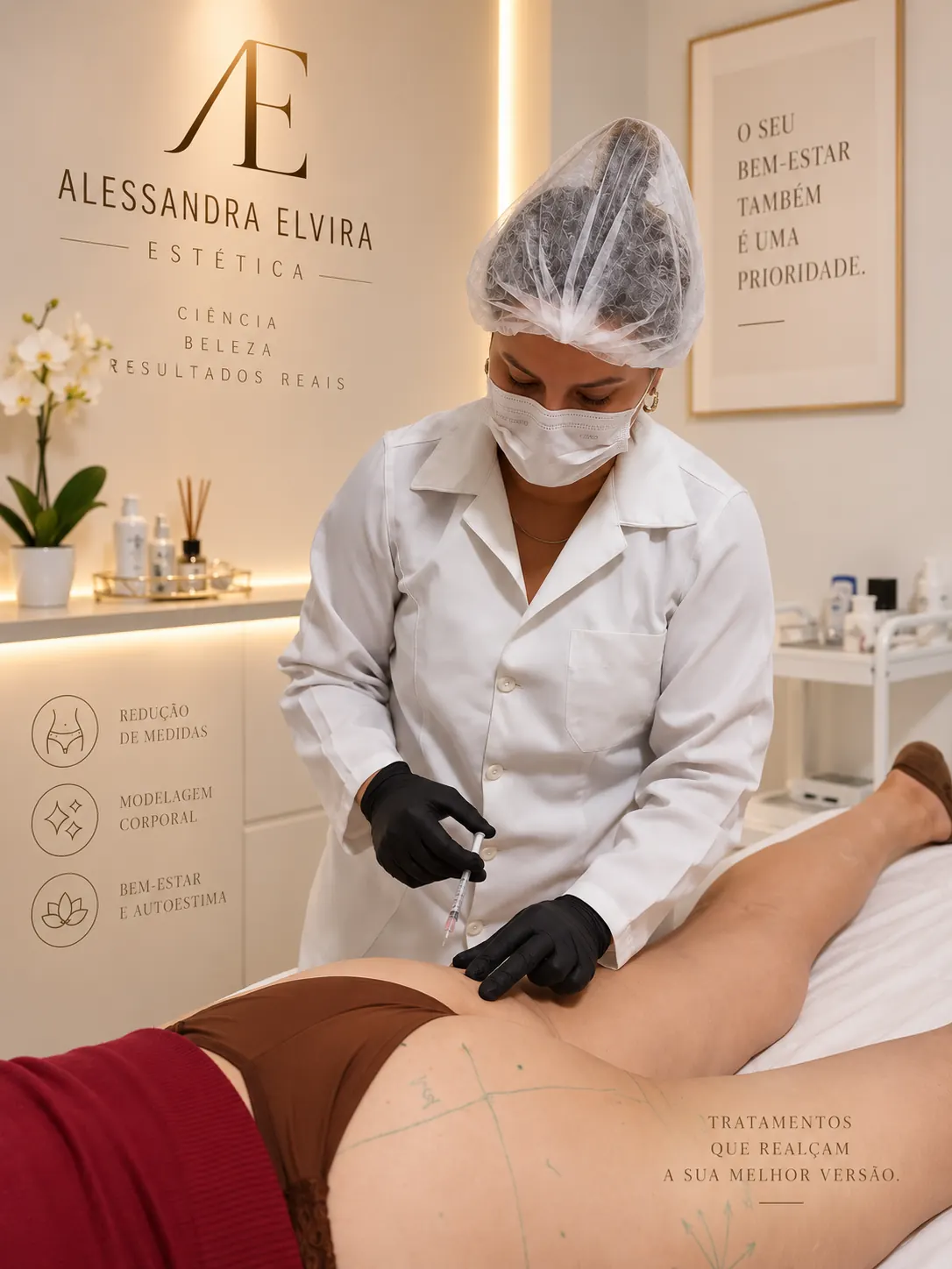 Aplicação de bioestimulador na clínica